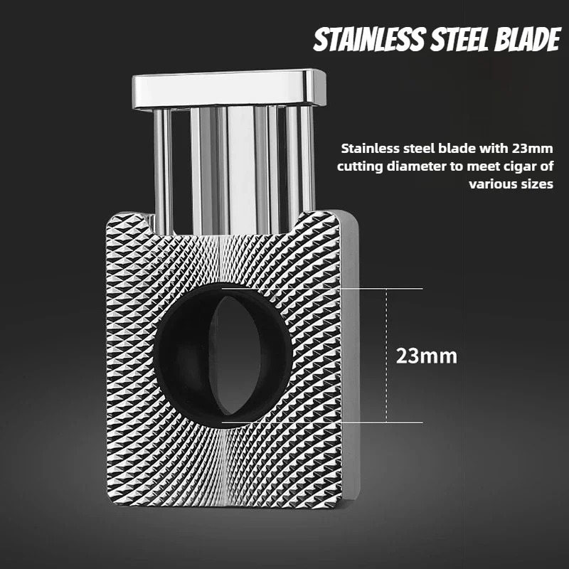 Cigar Cutter Set - พรีเมี่ยมสแตนเลสกรรไกรซิการ์-V-SpringแบบพกพากรรไกรDouble-Edged Sharpเครื่องตัดซิการ์มีดชุดของขวัญท่องเที่ยวสําหรับชาย