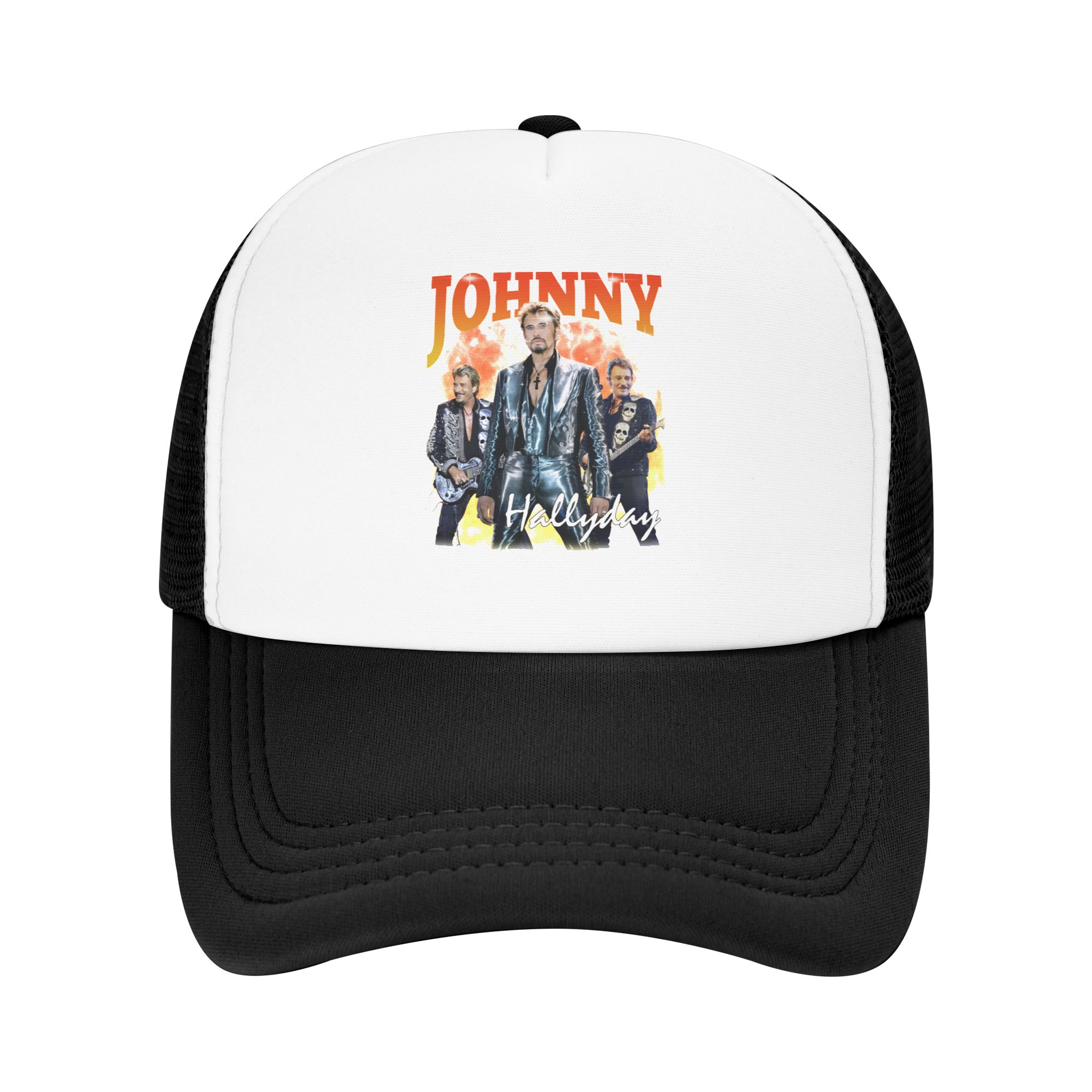 Hat Snapback Cap - หมวกเบสบอล Johnny Hallyday สำหรับผู้ชายและผู้หญิง ปรับแต่งได้ ระบายอากาศได้ดี