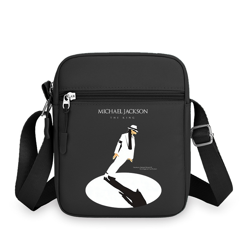 Men Accessories For Birthday Gift - กระเป๋าใส่โทรศัพท์ลายอนิเมะสำหรับผู้ชายและผู้หญิง MJ กระเป๋าสะพายข้างแฟชั่น Michael Jackson ของขวัญวันเกิด