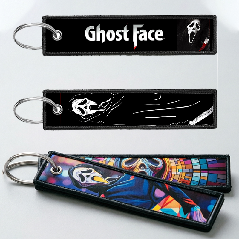 Men'S Accessories Rings - พวงกุญแจ GHOST FACE สำหรับผู้ชายและผู้หญิง ปักลายการ์ตูน ของตกแต่งพวงกุญแจ