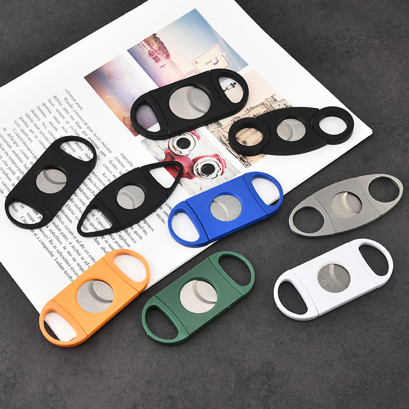 Cigar Cutter Set - เครื่องตัดซิการ์แบบพกพาเครื่องตัดซิการ์แบบใบมีดคู่อุปกรณ์เสริมสำหรับตัดสูบบุหรี่เครื่องมือขายส่งจากโรงงาน