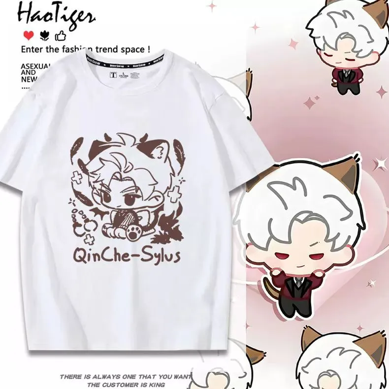 Men Accessories For Birthday Gift - เสื้อยืดแขนสั้น Love and Deepspace Sylus ลายการ์ตูน
