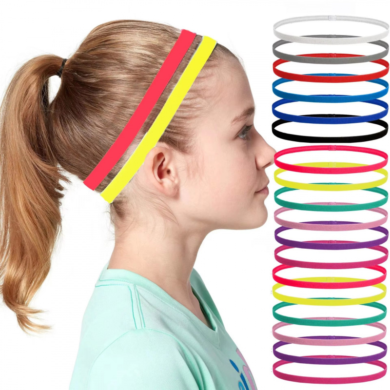 Men'S Yoga Accessories - 1/2/3/5 ชิ้นผู้หญิงสายรัดเหงื่อฟุตบอลโยคะบริสุทธิ์ผมกันลื่นยางยืดบางกีฬาแถบคาดศีรษะผู้ชายอุปกรณ์เสริมผม