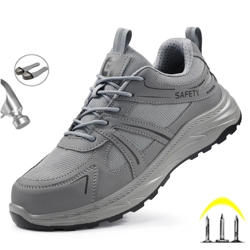 Men Accessories To Wear - ล่าสุด 2025 แฟชั่นผู้ชายทํางานรองเท้าเพื่อความปลอดภัยทําลาย Anti SLIP สวมใส่ป้องกันแรงงานรองเท้าก่อสร้างรองเท้า