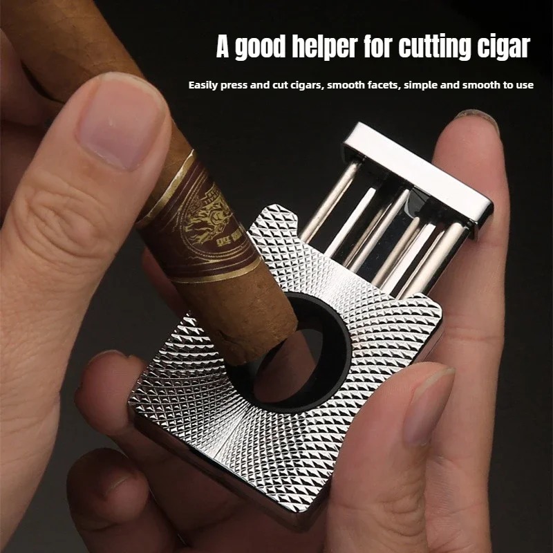 พรีเมี่ยมสแตนเลสกรรไกรซิการ์-V - Cigar Cutter Set บทวิจารณ์และราคา