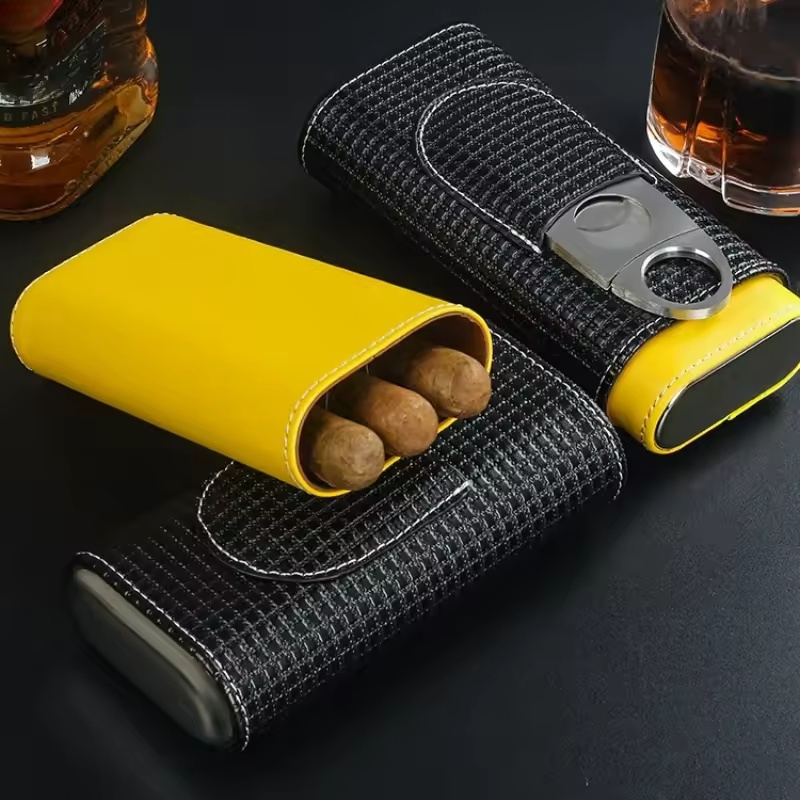 กล่องเก็บซิการ์แบบพกพา ทำจากหน - Cigar Cutter Set บทวิจารณ์และราคา