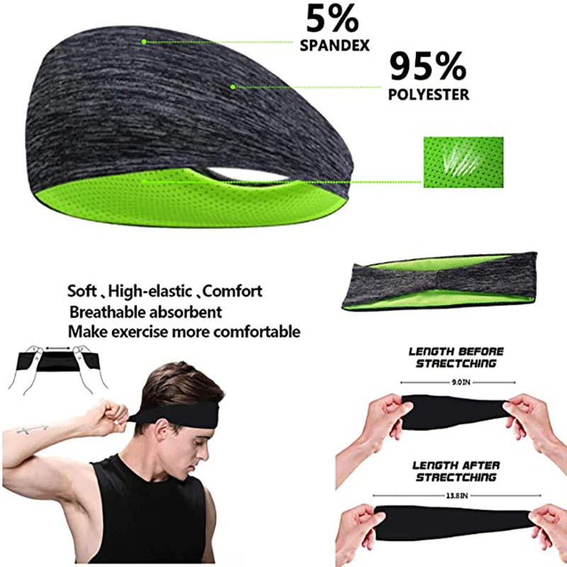 3PCS Sweatbandสําหรับผู้ชายผู้ - Men'S Yoga Accessories บทวิจารณ์และราคา