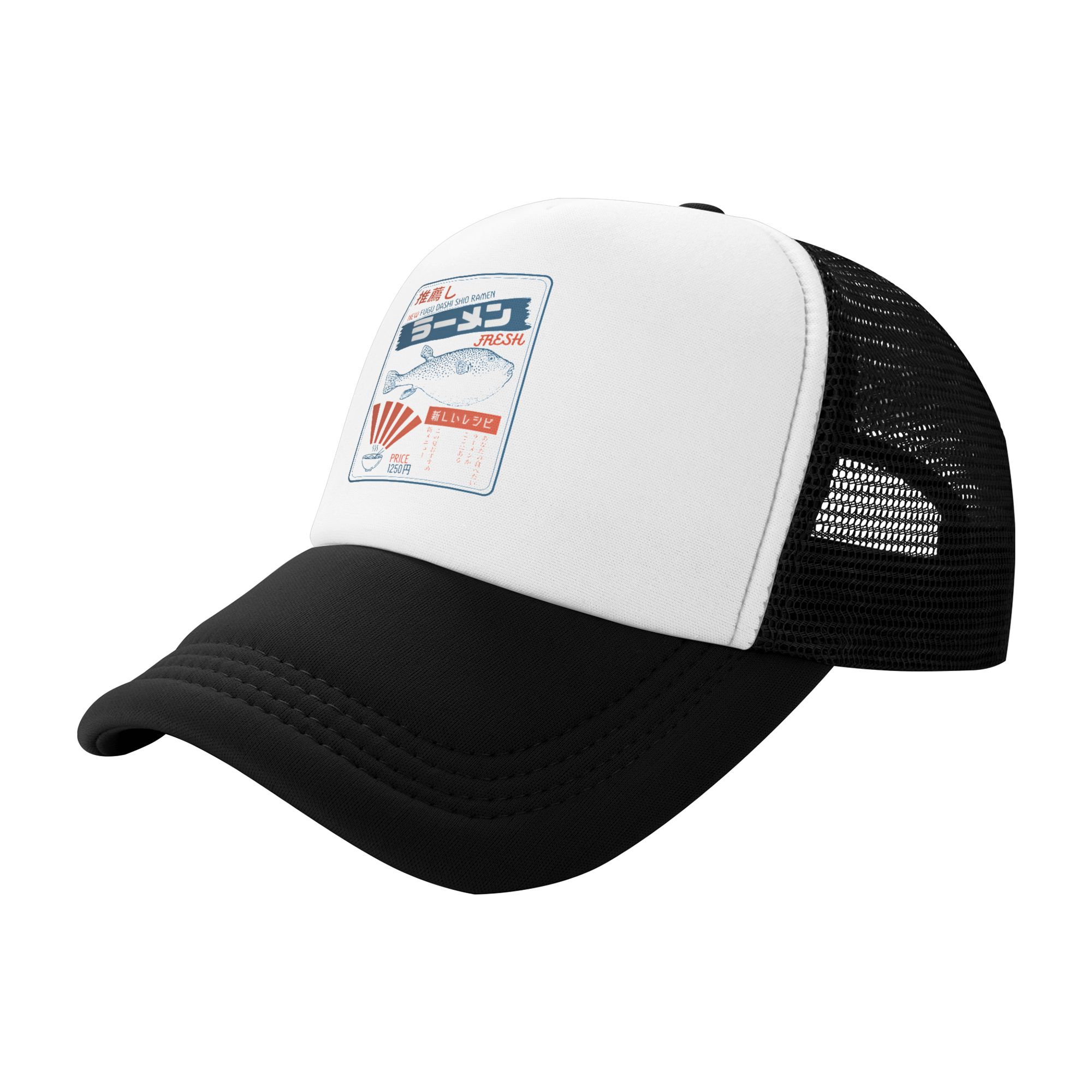 หมวกเบสบอลลายปลาฟูกุสไตล์วินเท - Hat Snapback Cap บทวิจารณ์และราคา