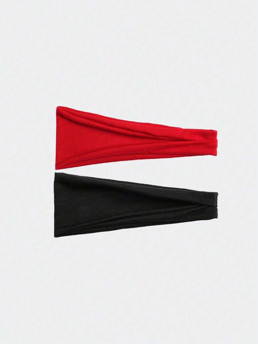 ที่คาดผมกีฬาโยคะสีพื้น 2 ชิ้น, - Men'S Yoga Accessories บทวิจารณ์และราคา