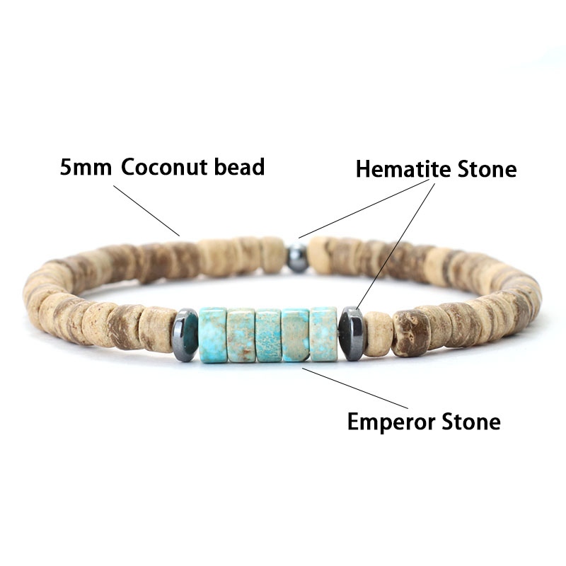 ชุดสร้อยข้อมือลูกปัดเปลือกมะพร - Men'S Yoga Accessories บทวิจารณ์และราคา