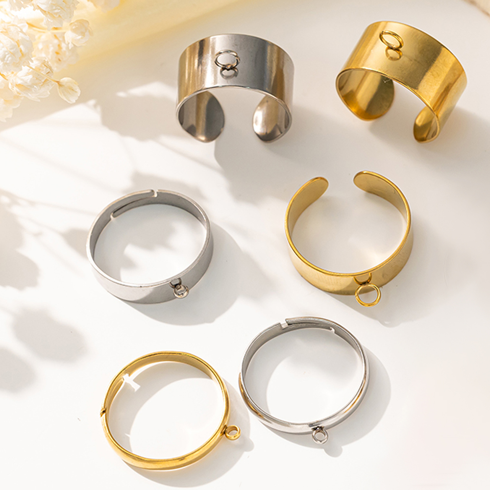 5 ชิ้น/ล็อตสแตนเลสสตีลสีเปิดแห - Men'S Accessories Rings บทวิจารณ์และราคา